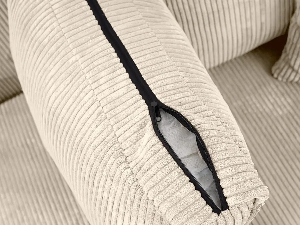 Krémszínű sarokkanapé SMART COSARO, kétoldalas + 2 párna AJÁNDÉK