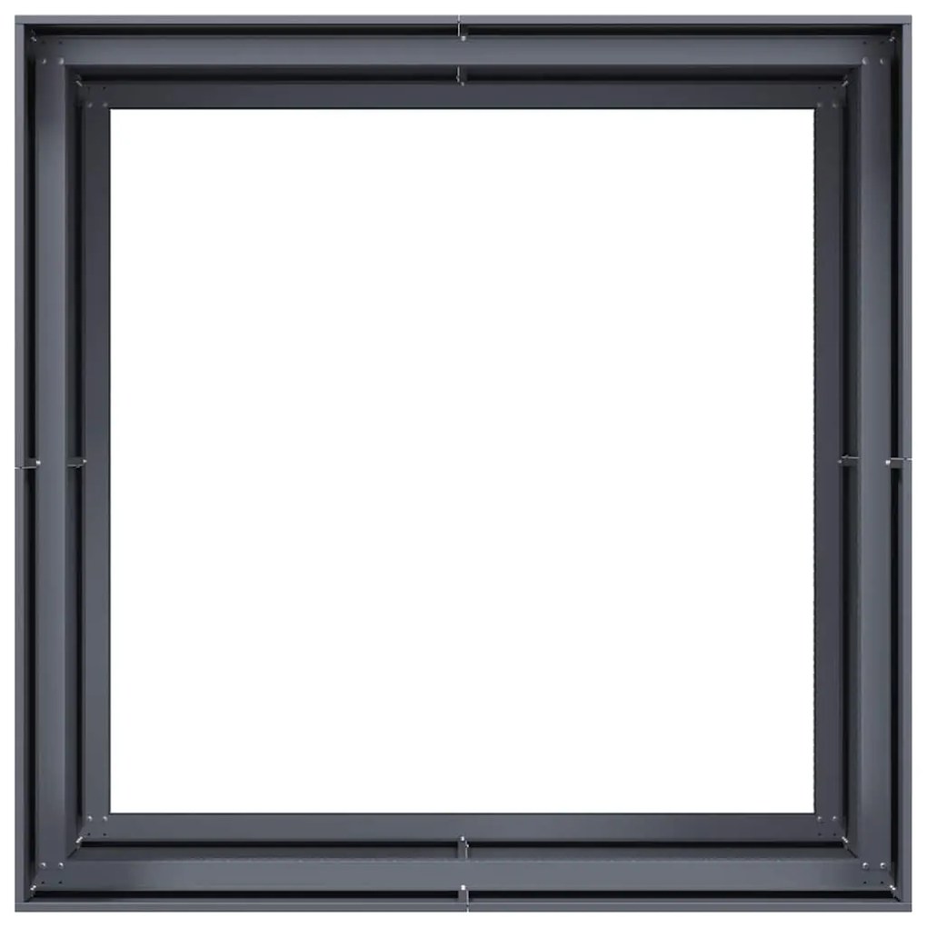 vidaXL növénytartó antracit 120x80x80 cm Acél