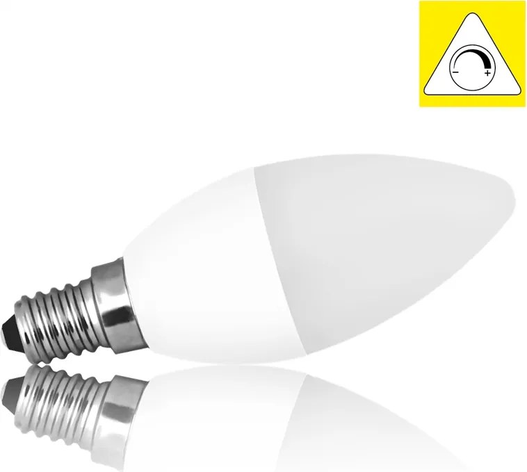 Led izzó Smd E14 6W=50W C37 510lm 3000K Fényerőszabályozható Gyertya