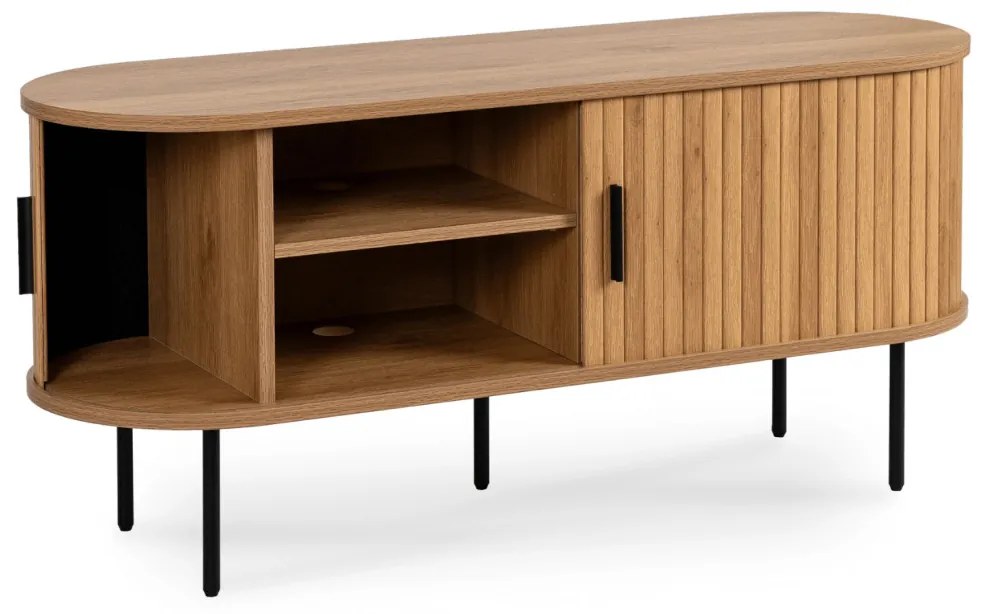 TRISH RTV szekrény 120 cm, kétajtós, tölgy