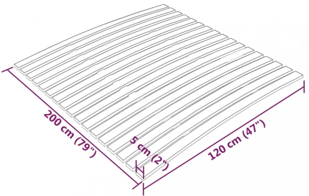 ágyrács-csere 17 léccel, 120 x 200 cm