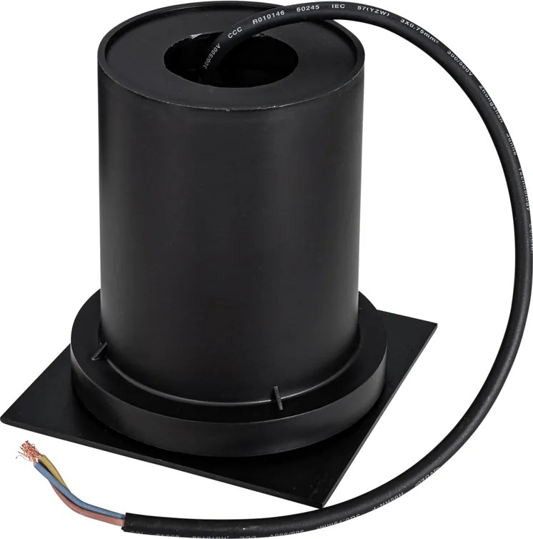 4 darabos kültéri földbe süllyeszthető spotlámpa szett fekete négyzet alakú állítható IP65 - Delux