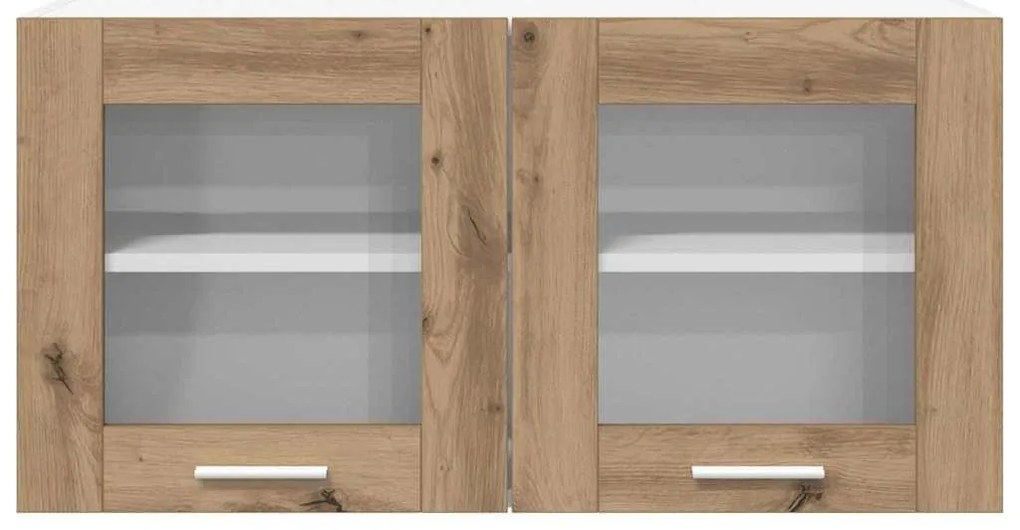 Függő szekrény Riga Artisan tölgy és fehér 80 x 31 x 40 cm