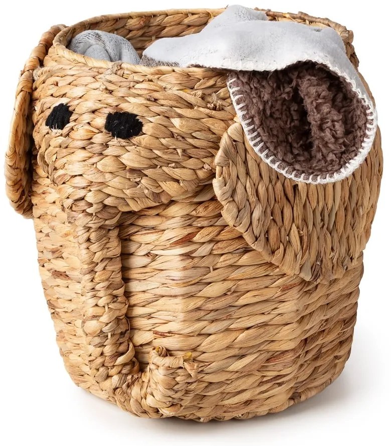 Natúr színű vízijácint játéktároló kosár ø 30x35 cm Elephant – Compactor