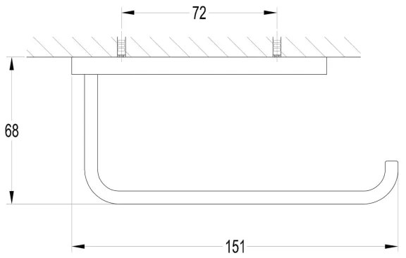 OMNIRES DA70510BL - WC-papír tartó DARLING félmatt fekete