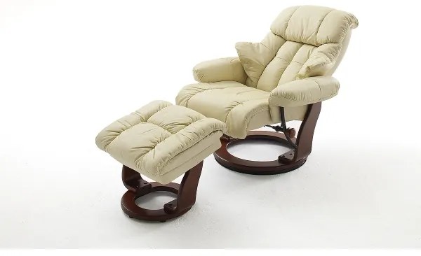 Állítható fotel HABI krémszínű/dió