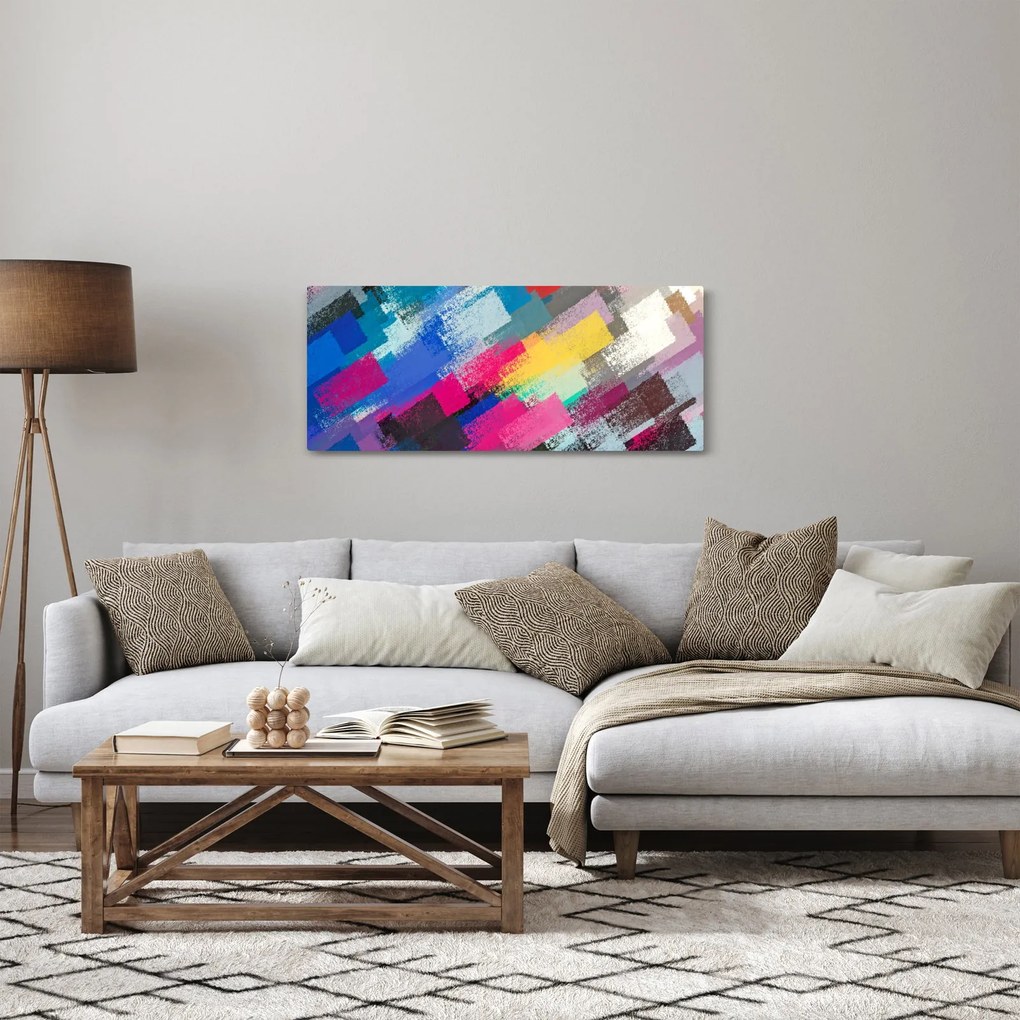Kép - Színes ecsetvonások (120x50 cm)