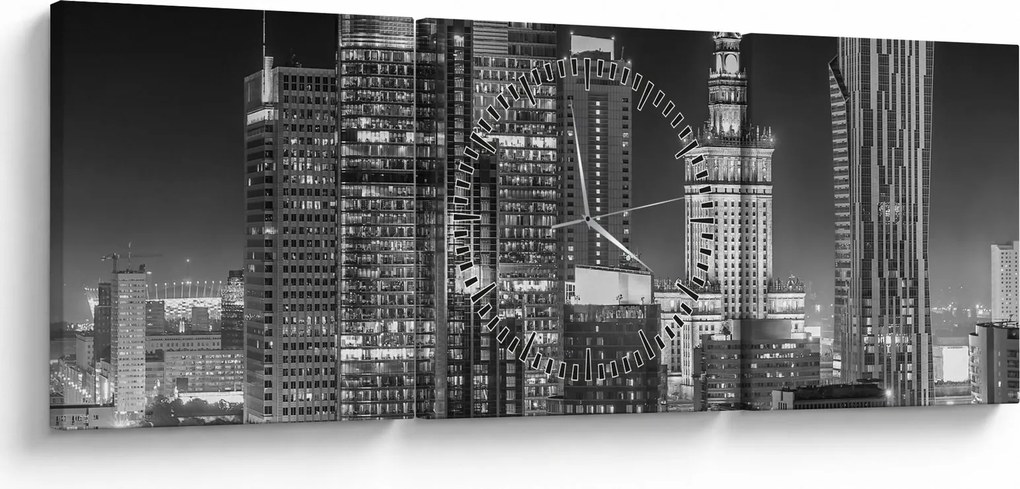 Kép - Fekete-fehér New York (órával) (90x30 cm)