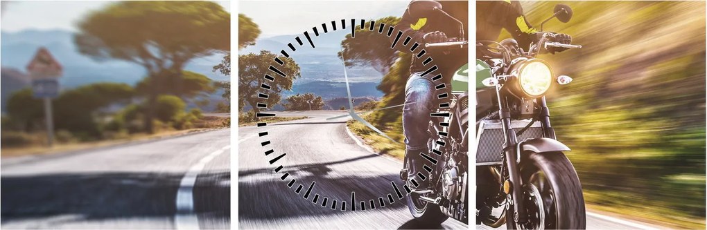Kép - Motoros (órával) (90x30 cm)