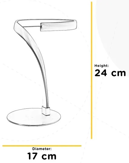 ONLI - LED Asztali lámpa INFINITY LED/12W/230V 4500K 24 cm matt króm