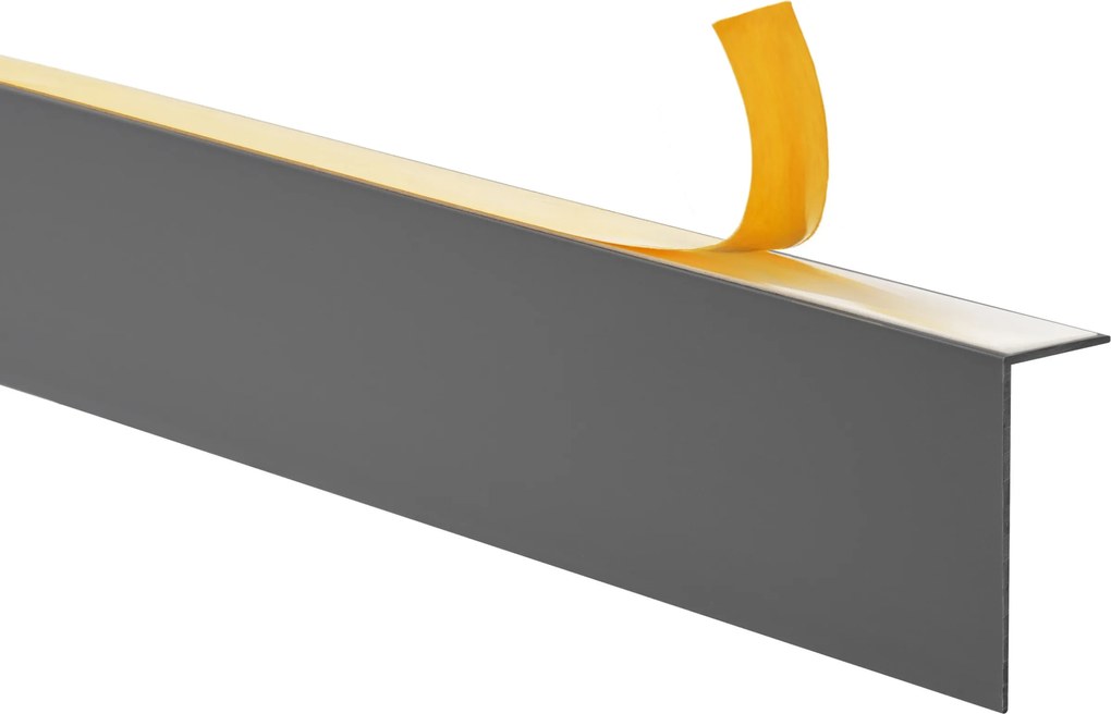 Öntapadós függönykarnis léc, sötétszürke 2m 50x20mm