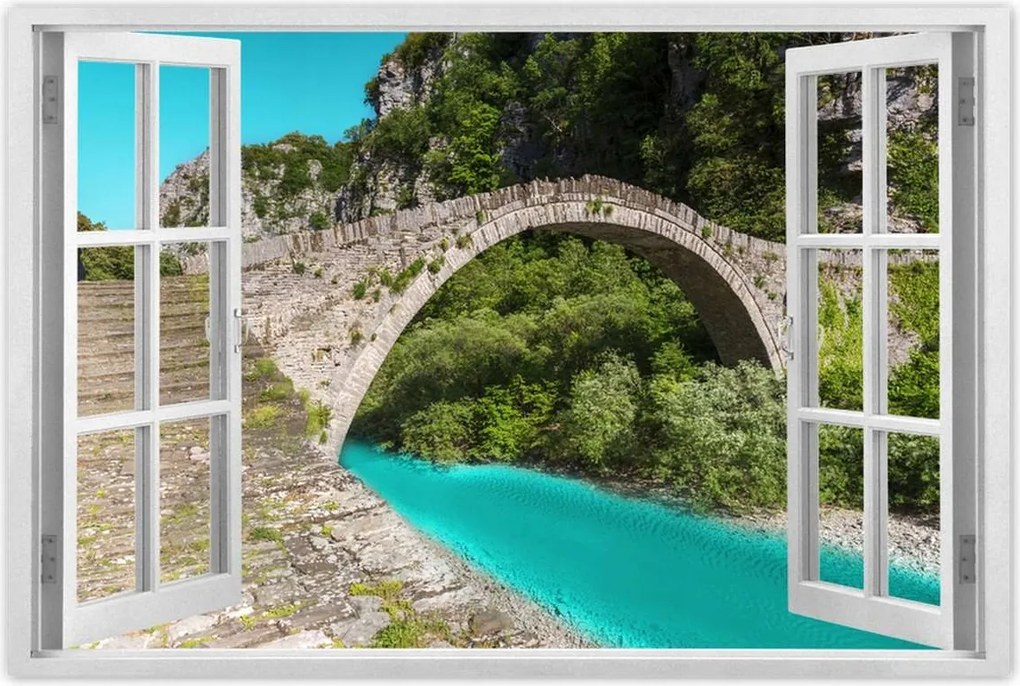 Poszterek 90x60 Türkiz folyó híd