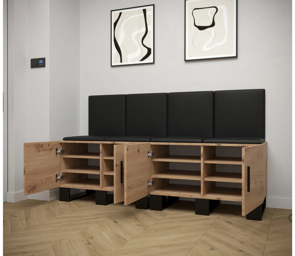 Előszobabútor Amanda 20 (artisan tölgy + rózsaszín). 1086029