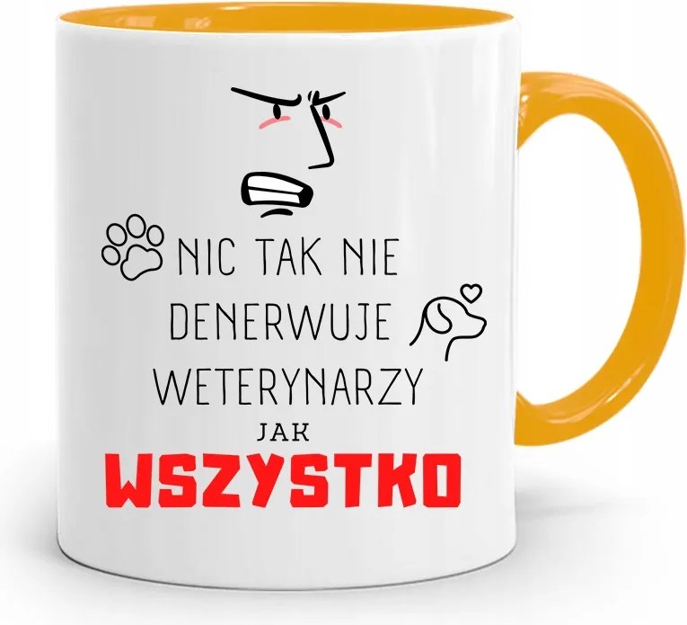 Sárga Állatorvos Bögre Mindent Idegesít Az Ajándék Nyomtatott Fotóval