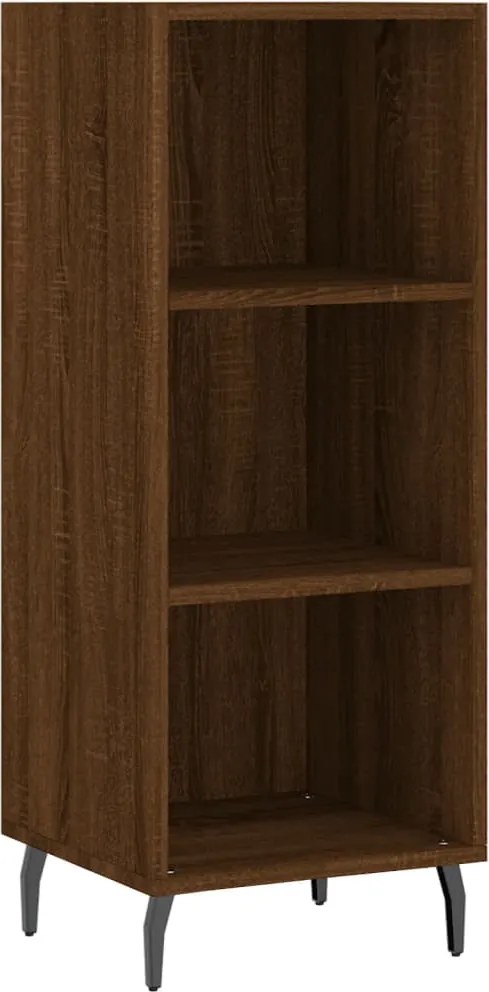vidaXL barna tölgyszínű szerelt fa tálalószekrény 34,5 x 32,5 x 90 cm