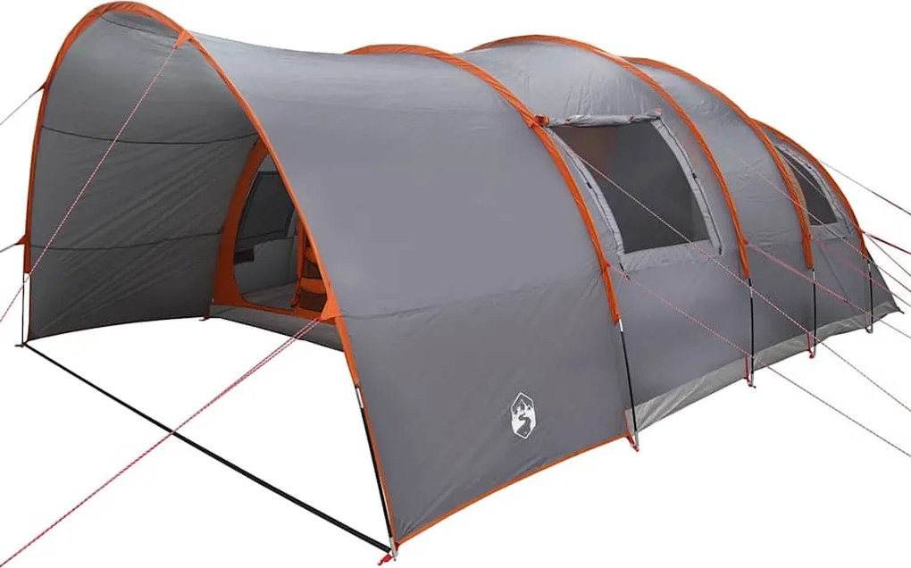 vidaXL Alagúttábor 8 fő részére Szürke és narancs 710 x 460 x 245 cm