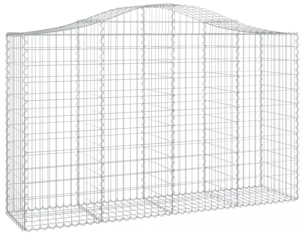 25 db íves horganyzott vas gabion kosár 200x50x120/140 cm