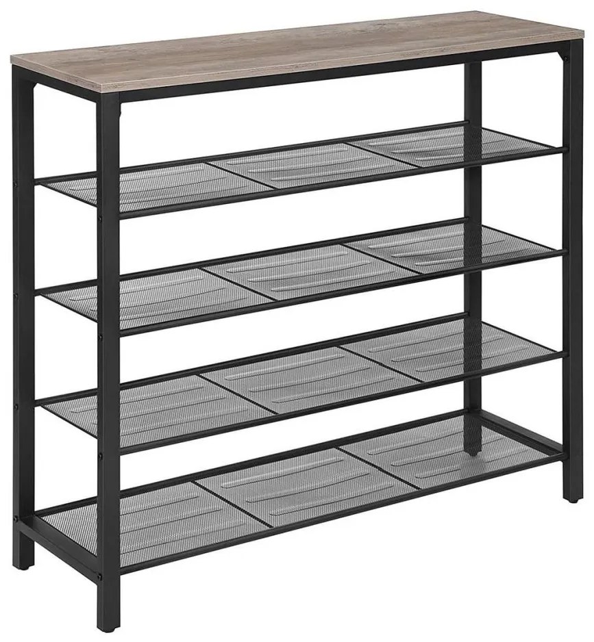 DAVOR cipőtároló szürke/fekete