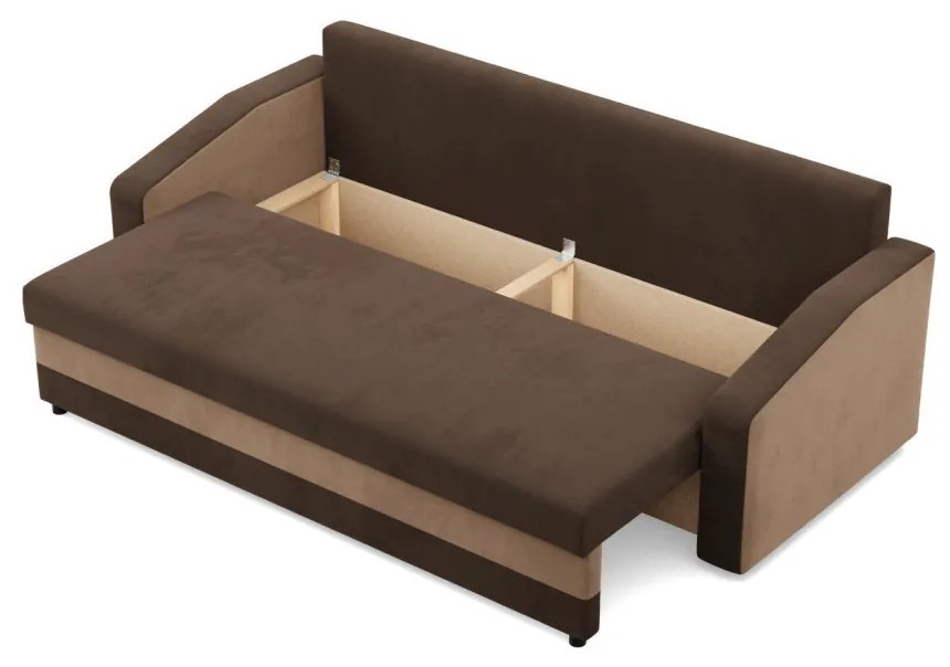 Hewlet kanapéágy, szövet anyag, bonell töltet, barna