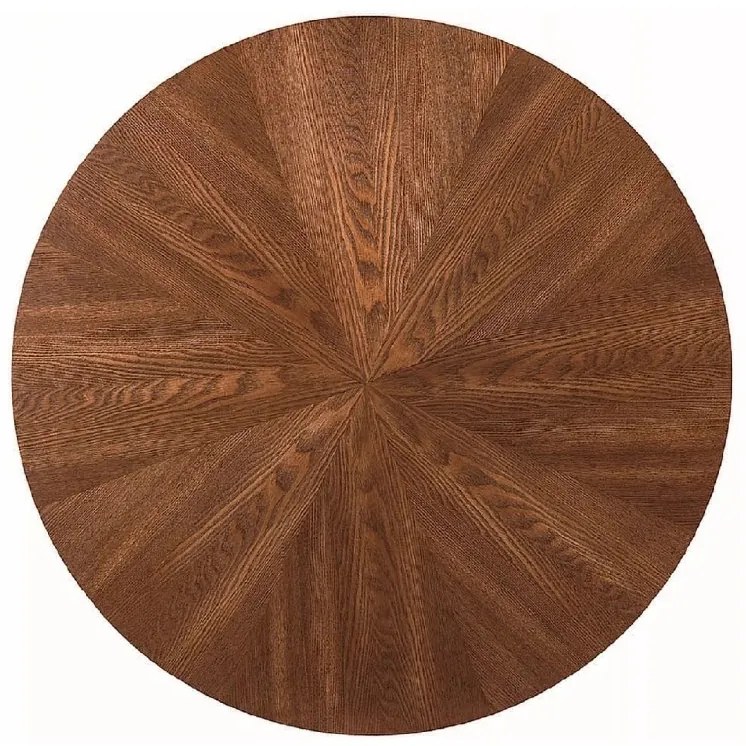 Kerek étkezőasztal AMADEO 100x100 cm, dió dekoráció