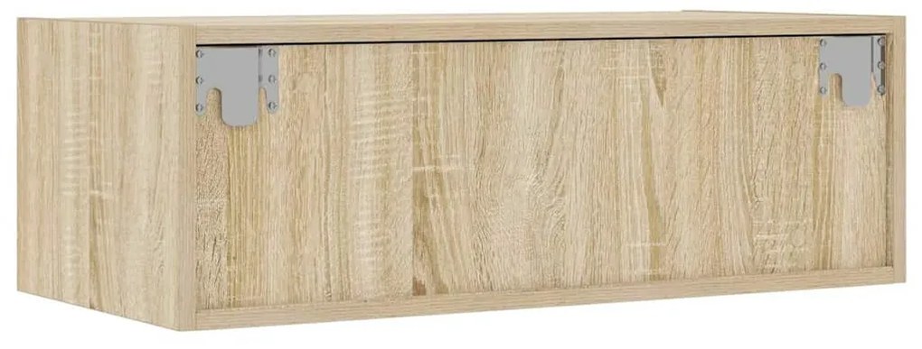 TV szekrény LED világítással sonoma tölgyfa 75x35,5x25 cm
