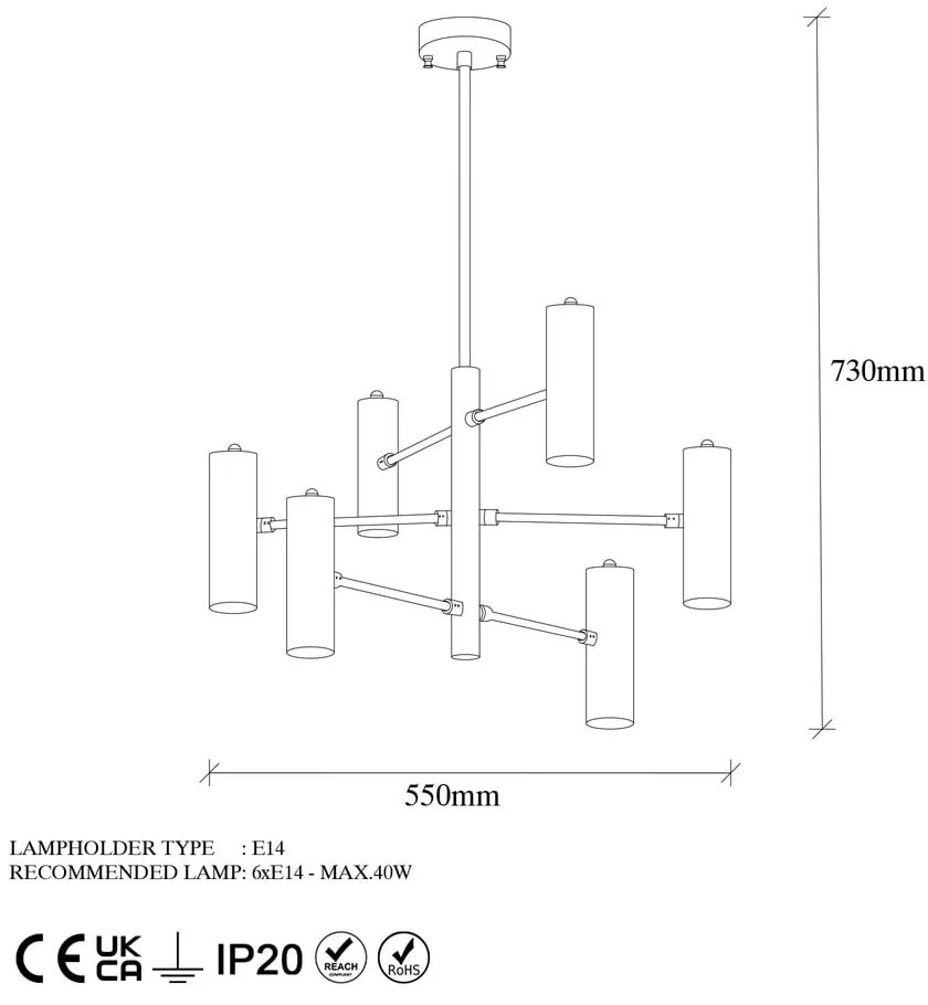Aranyszínű függőlámpa fém búrával Gharib – Opviq lights