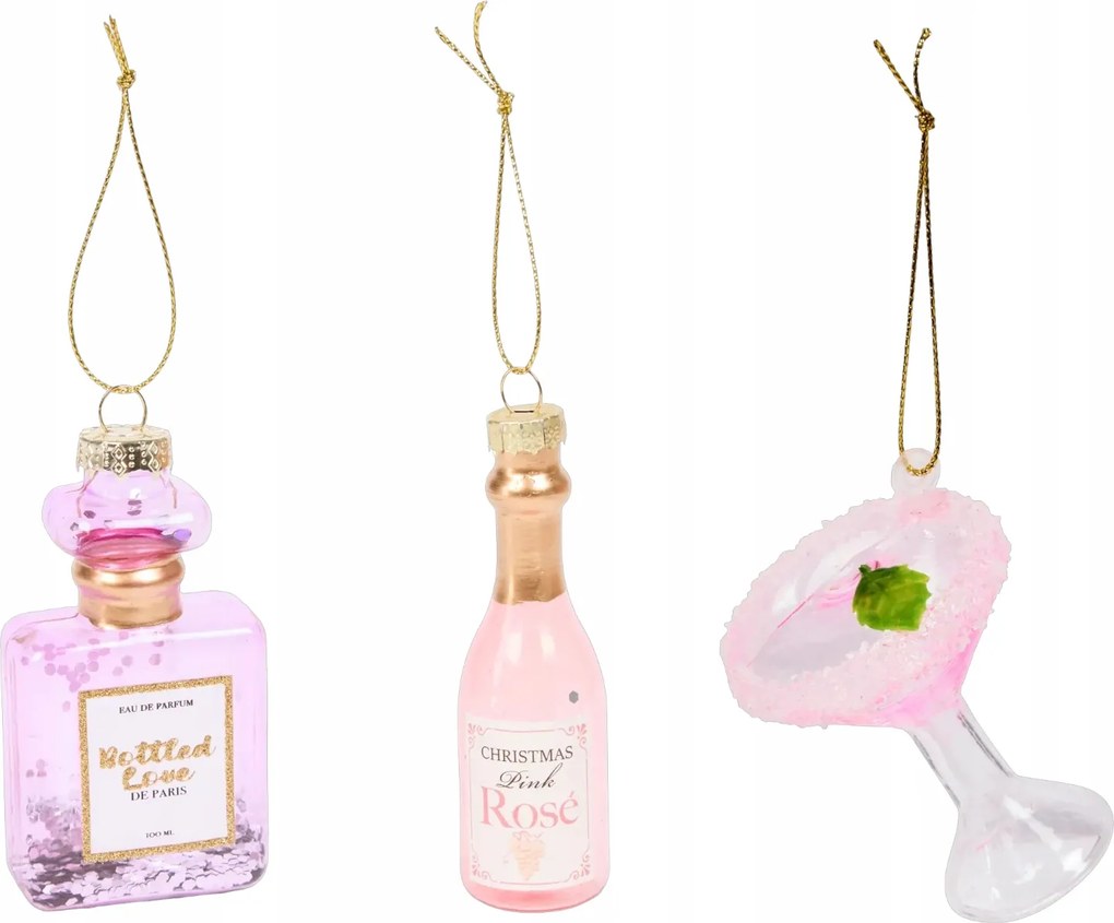 Üveggömbök Üveggömb Szett X3 Parfüm Pezsgő Pohár