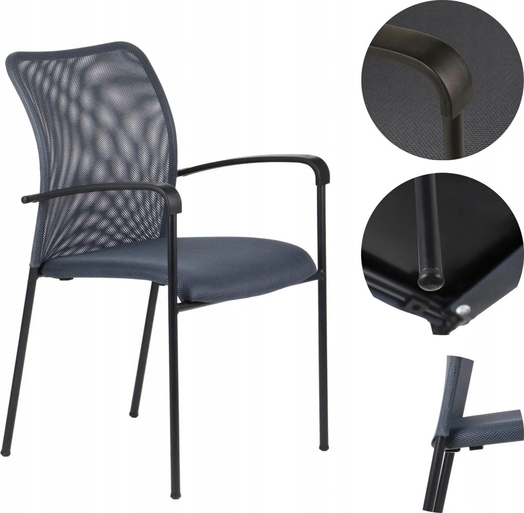 Szék HN-7501/SZÜRKE Fekete