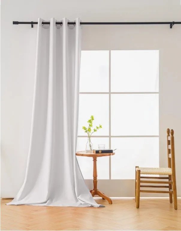 OXFORD LIGHT fehér függöny 140x250 cm Felfüggesztés: Hullámos sínszalag