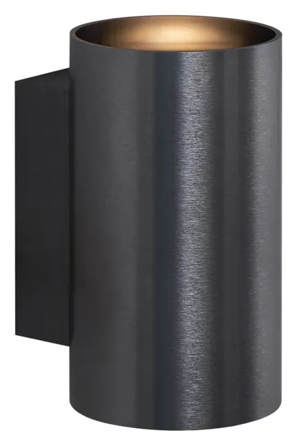 Modern fali lámpa antracit kerek 2 fényforrású GU10 50mm - Sandy