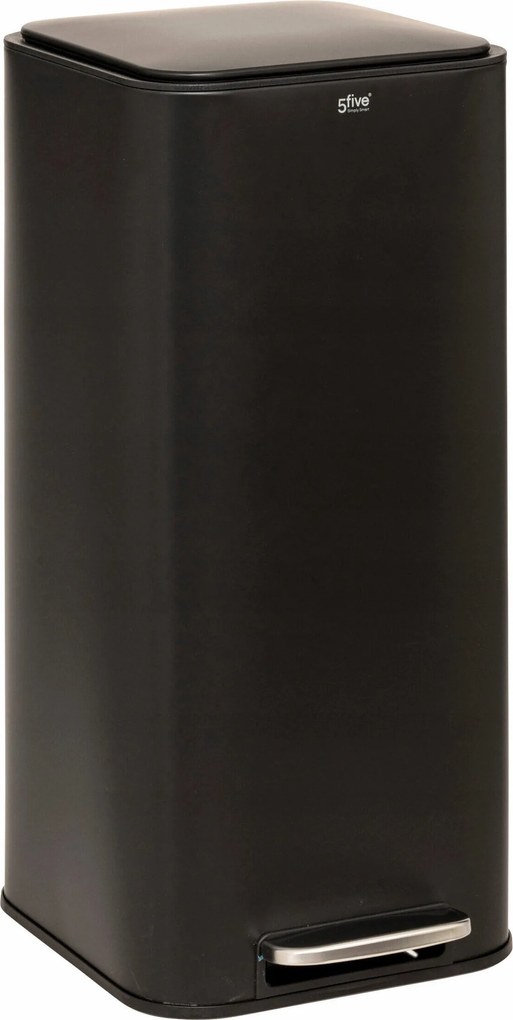 Fém Szemeteskosár Fekete Pedállal Soft Close Delta 30 L 35,5X29X63