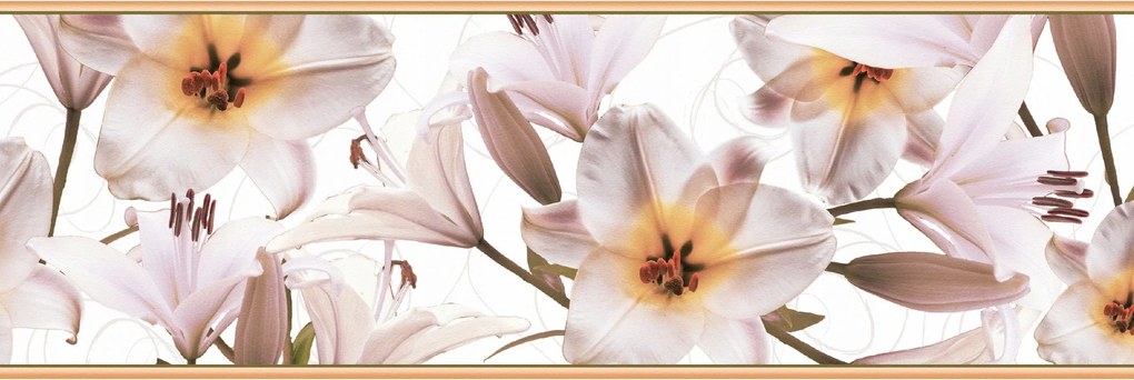 Deco Border öntapadós fali dekorációs öv 83 liliom virágok