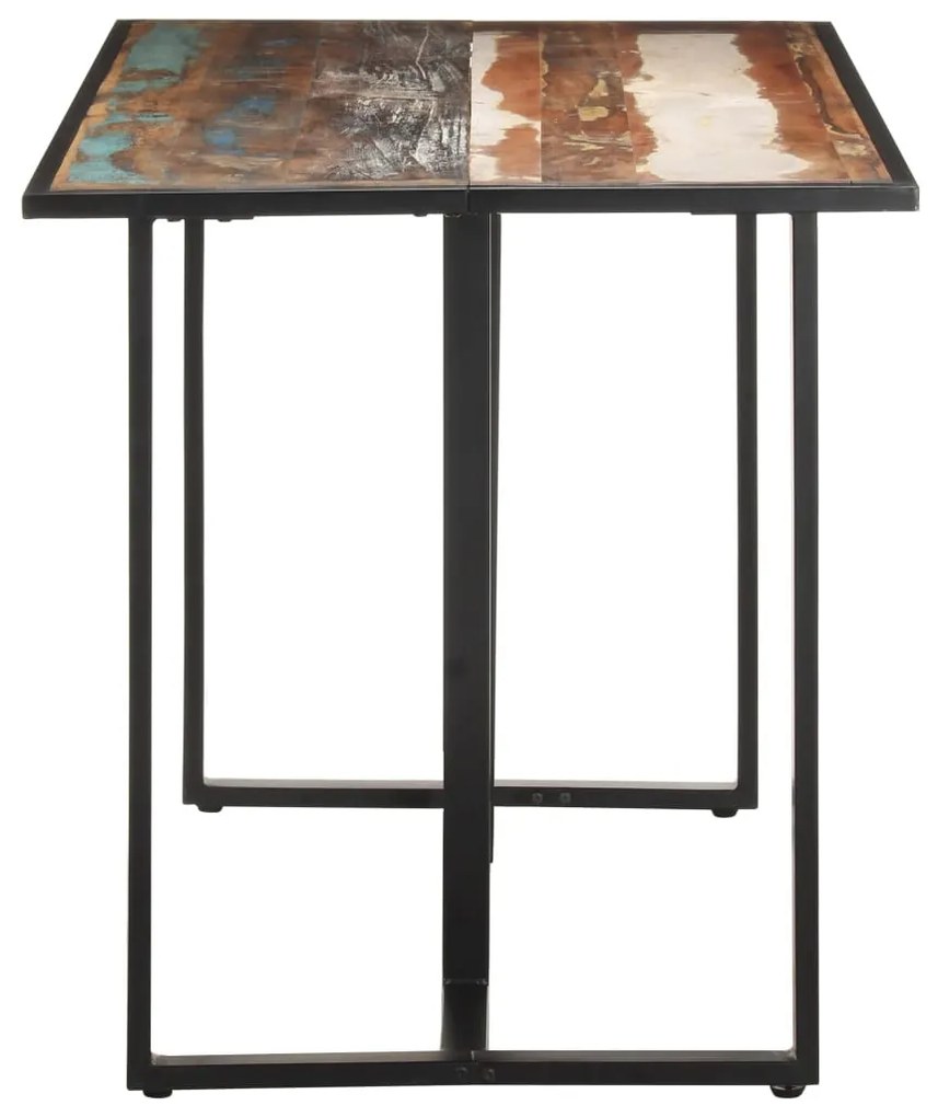 Tömör újrahasznosított fa étkezőasztal 140 cm