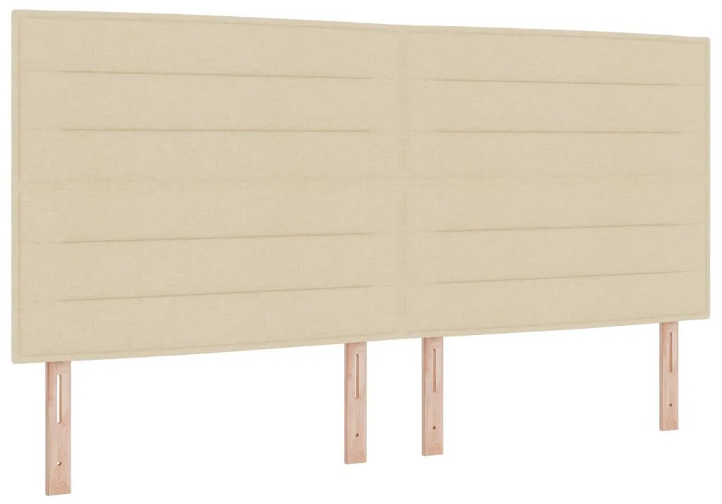 Box Spring Ágy Matrac Krém 200x200 cm Szövet