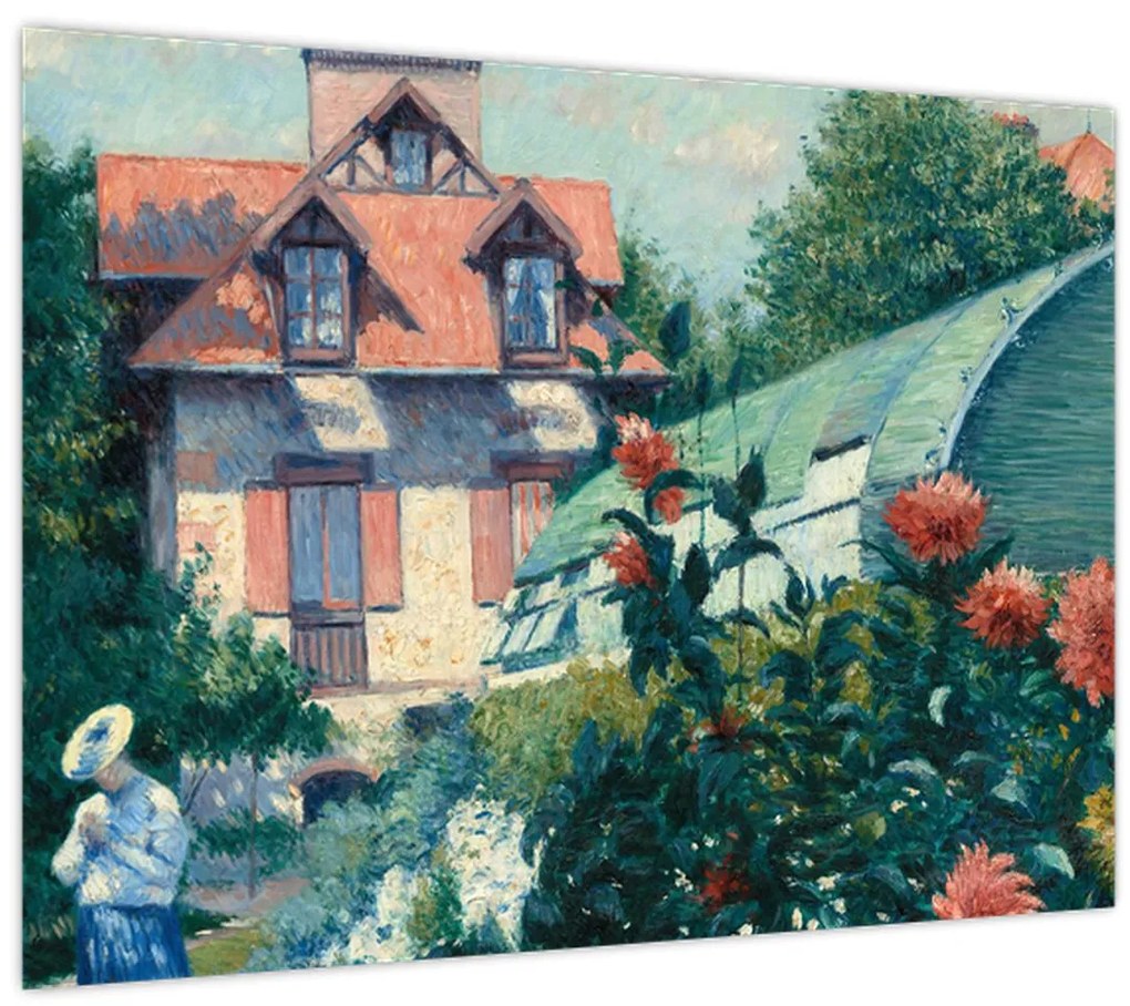 Kép - Gustave Caillebotte, Dahlias, Garden at Petit Gennevilliers, reprodukciók (70x50 cm)