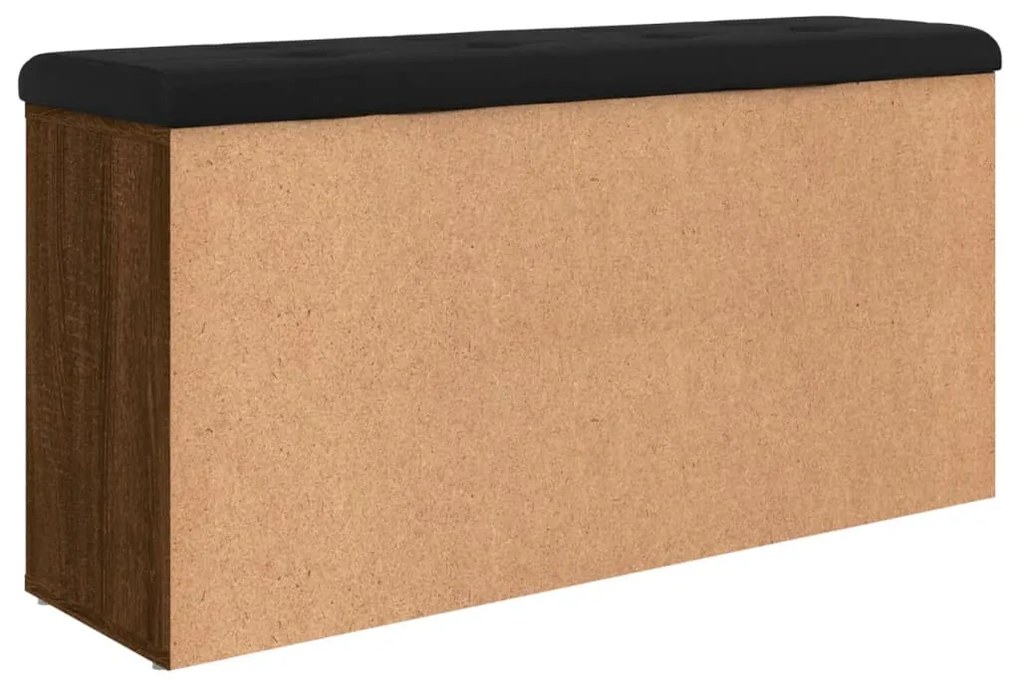 barna tölgy színű szerelt fa cipőtároló pad 102 x 32 x 50 cm