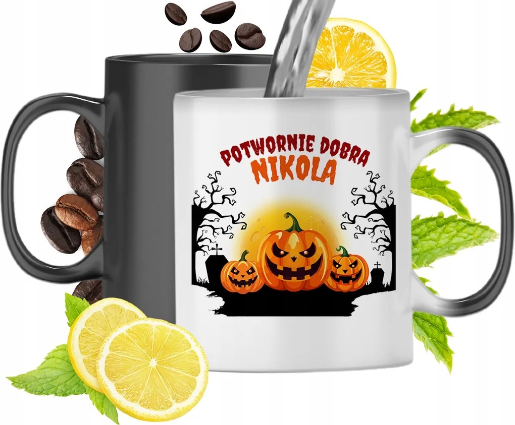 Mágikus Bögre Nikola Fekete Matt Nyomtatott Fotóval 330ml