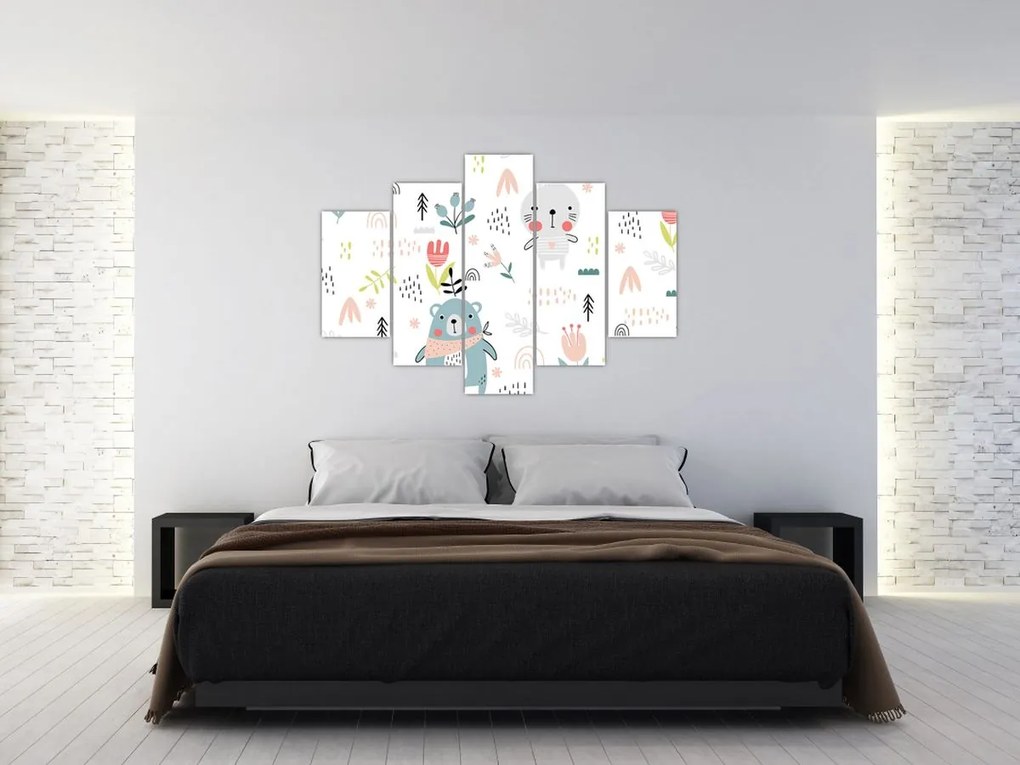 Kép - Állatok a réten (150x105 cm)