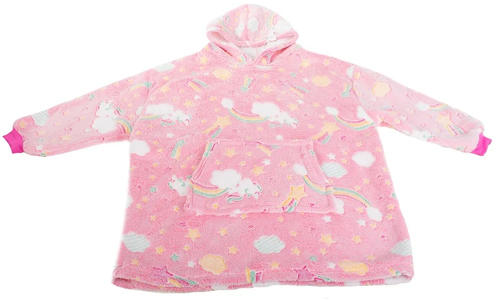 Gyerek pulóver - sötétben világító - rózsaszín