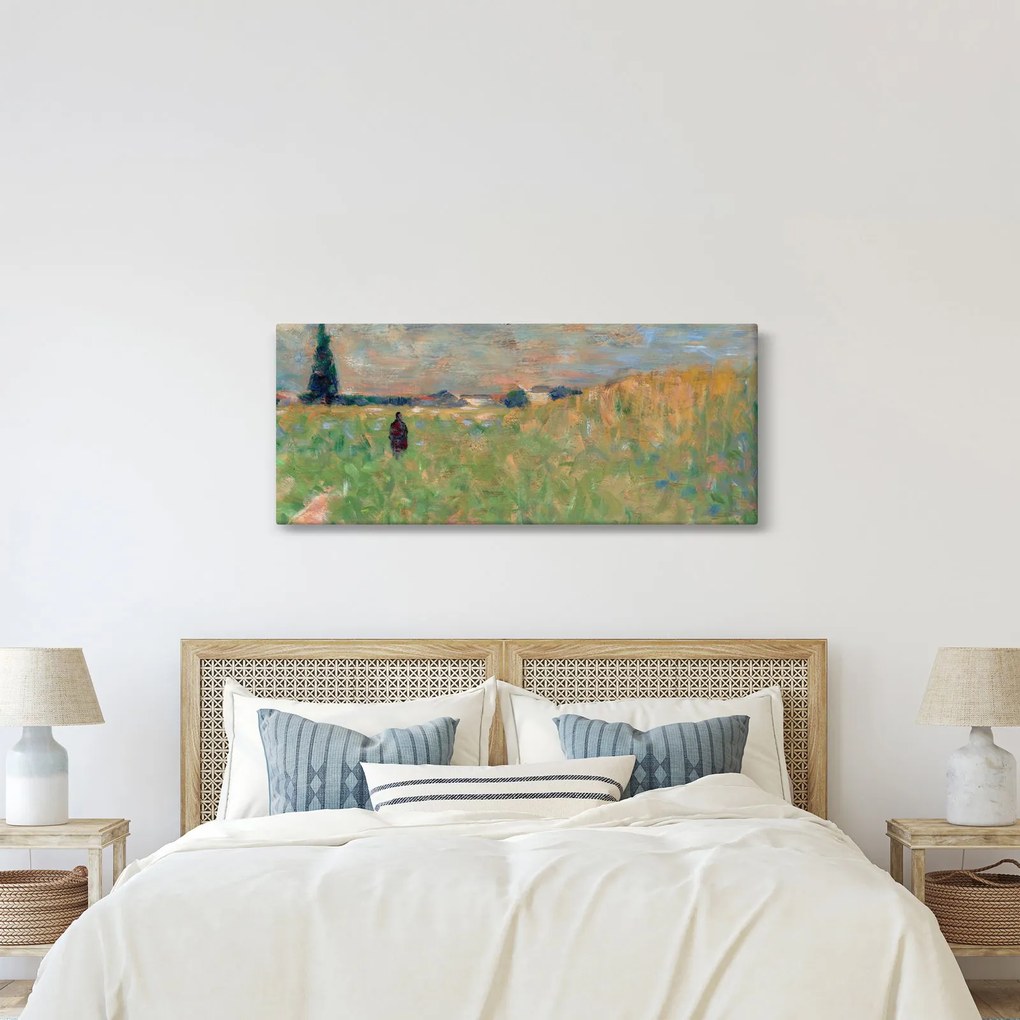 Kép - Georges Seurat, A Summer Landscape, reprodukciók (120x50 cm)