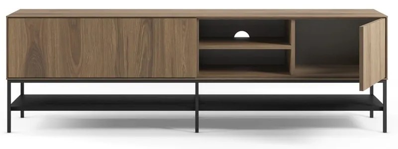 Natúr színű TV-állvány tölgyfa dekorral 180x55x35 cm Amira – Marckeric