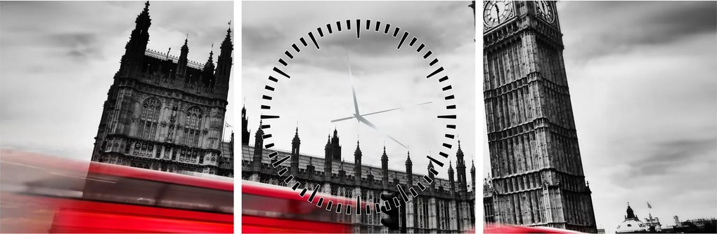 Kép - a Parlament londoni házai (órával) (90x30 cm)