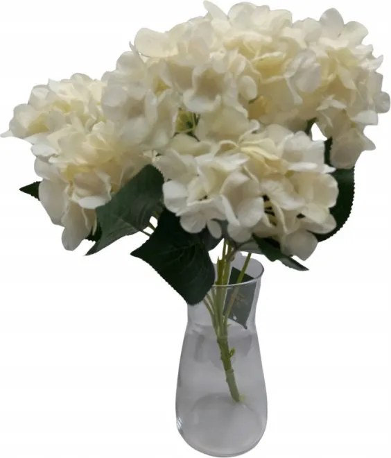 Dekorációs virágok Hortenzia csokor fehér