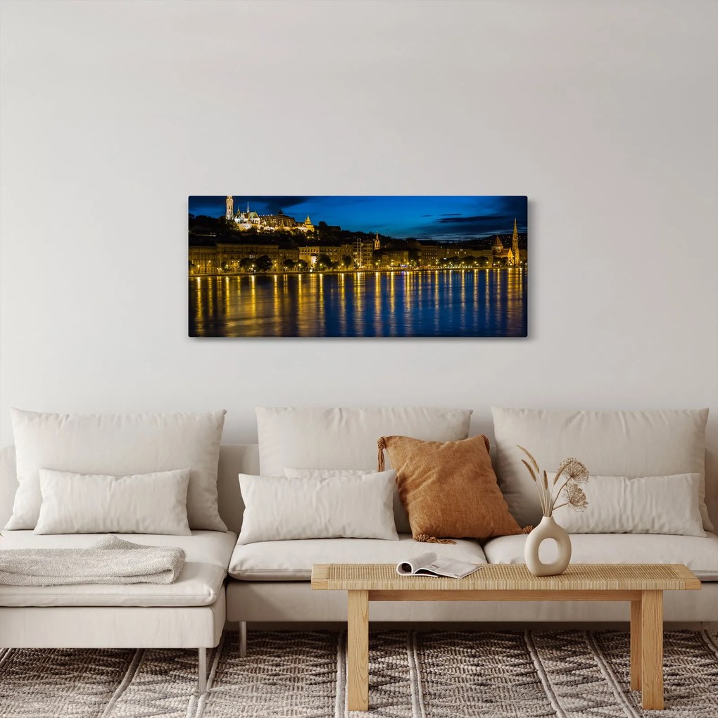 Éjszakai város képe (120x50 cm)
