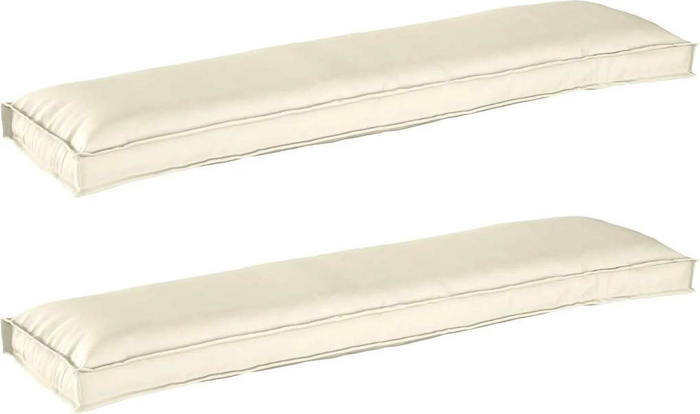 vidaXL Raklap párna készlet 2 pcs Krém 150 x 40 x 8 cm Oxford Szövet