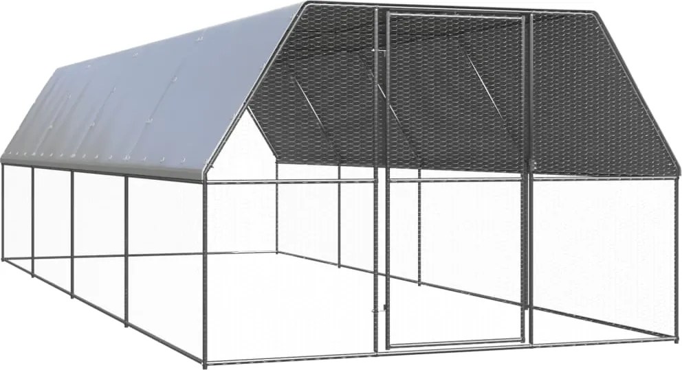 vidaXL kültéri horganyzott acél tyúkól 3x8x2 m