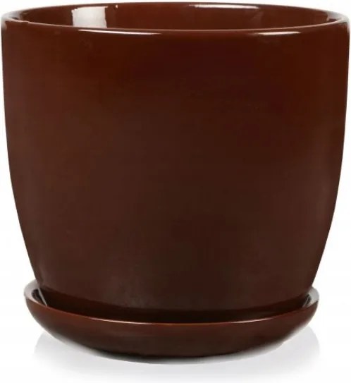 Kerámia Virágtartó Állvánnyal 15 x 14 cm Barna