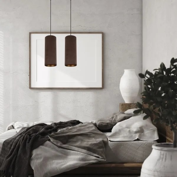 AVALO függeszték 2xE27/60W/230V barna/réz