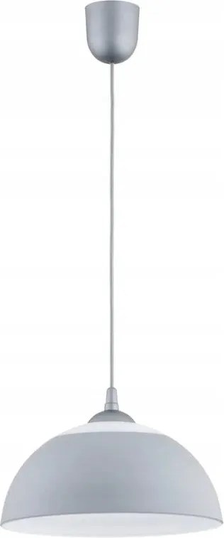 Klasszikus szürke függőlámpa kerek lámpabúrával 30 cm-rel az Alfa sziget asztal felett