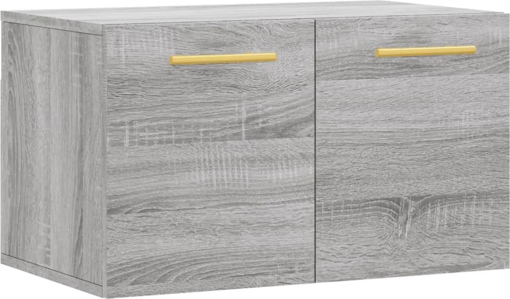 vidaXL szürke sonoma színű szerelt fa faliszekrény 60 x 36,5 x 35 cm